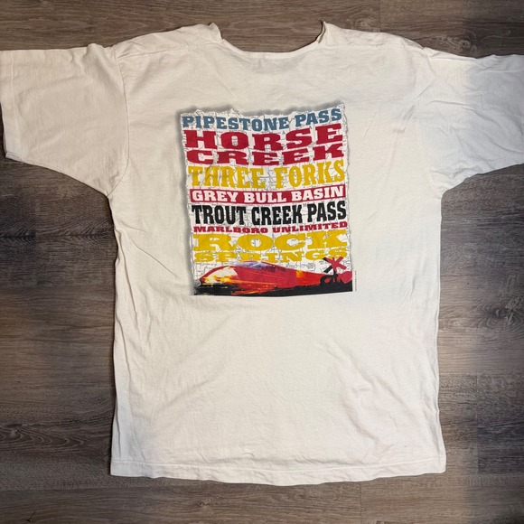 Marlboro Unlimited Other - 90s Marlboro Unlimited White Pocket TShirt Graphic Horse Creek Pipestone Pass XL